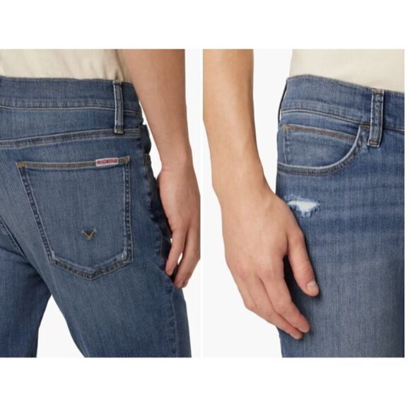 Hudson Mens Ace Med Wash Mid Rise Distressed Skinny Jeans Sz 38 x 32 New - Picture 2 of 9